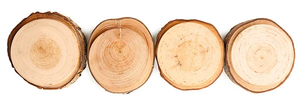 Wood runda skivor — Stockfoto