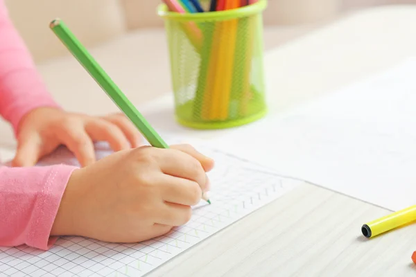 Child drawing closeup — Stock Photo, Image