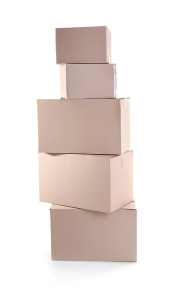 Zestaw kartonowych pudeł — Zdjęcie stockowe