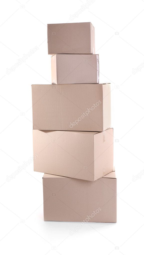 Set of cardboard boxes 