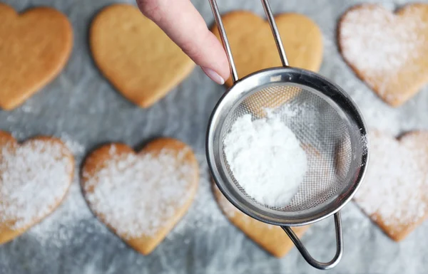 Cookies em forma de coração — Fotografia de Stock