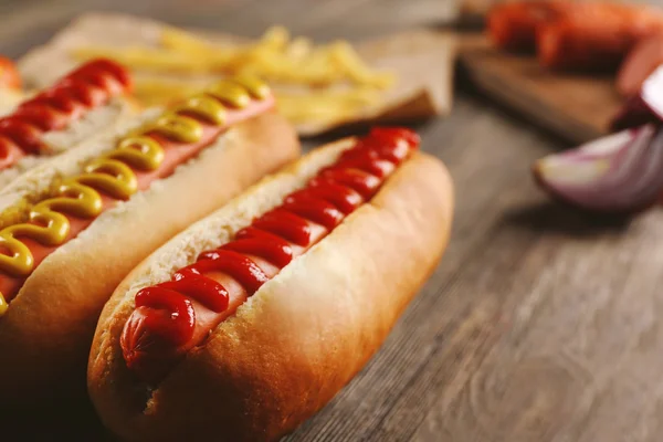 Chutné Hot dogy — Stock fotografie