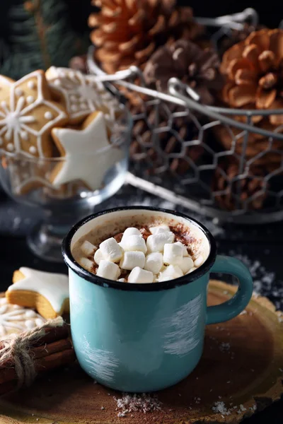 Tazza di cacao caldo con marshmallow — Foto Stock