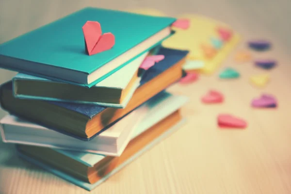 Heart bookmarks for book — Stock Photo, Image