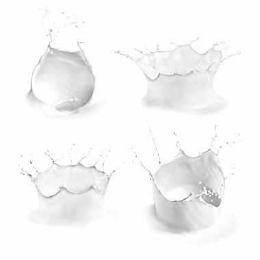 süt splash izole