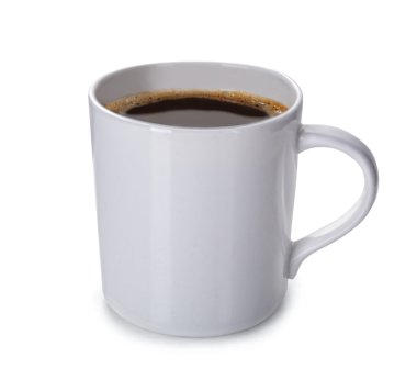 Bir fincan izole kahve.