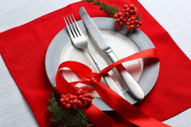 Noel hizmet çatal bıçak takımı