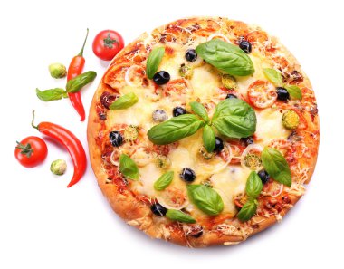 güzel taze pizza