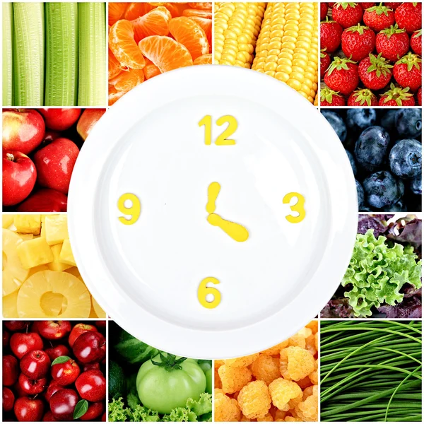 Food clock concept — Stock Photo, Image