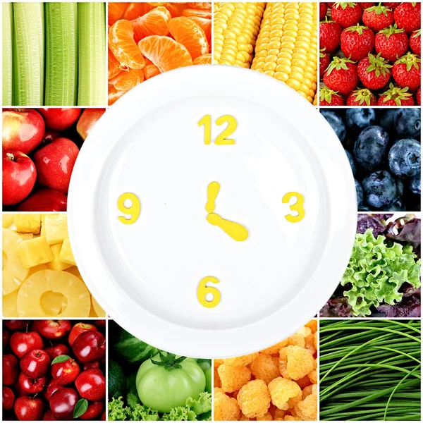 Concept d'horloge alimentaire — Photo