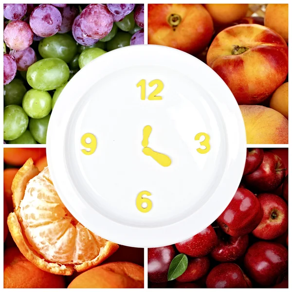 Concept d'horloge alimentaire — Photo