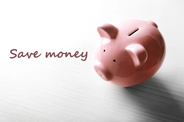 Roze varken moneybox — Stockfoto