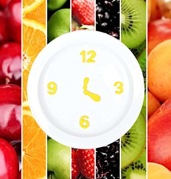 食品時計のコンセプト — ストック写真