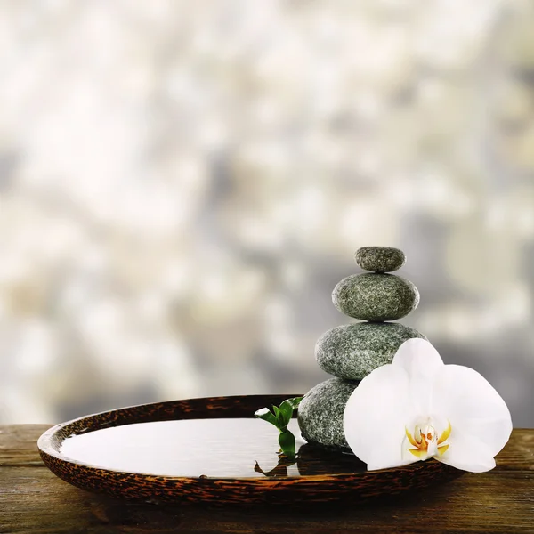 Beautiful composition with spa stones — Stock Photo, Image