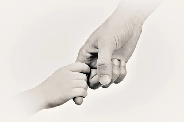 Dítě a matka ruce — Stock fotografie