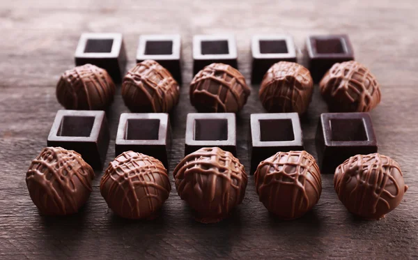 Deliciosos doces de chocolate — Fotografia de Stock