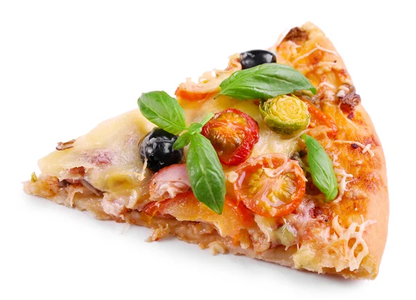 Piece of fresh pizza — Stock Photo, Image