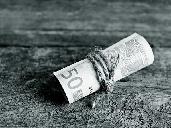 Roll of Euro banknotes — Stock Photo, Image