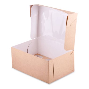 Kekler ya da muffinler için boş kağıt paketleme kutusu, boşluğu kopyala