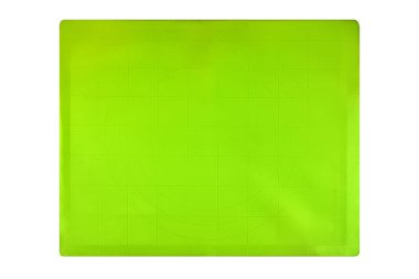 Green silicone baking mat isolated on white background, copy space. Top view, flat lay. Clipping path clipart