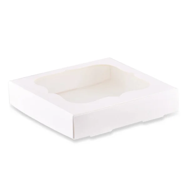 空白纸蛋糕包装盒 复制空间 — 图库照片