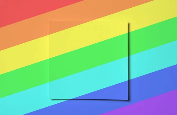 Fondo Papel Bandera Lgbt Espacio Para Copiar Vista Superior Plano —  Fotos de Stock