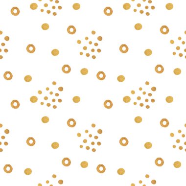 Kalpli ve altın benekli, soyut, pürüzsüz desen. El çizimi tarzı. Beyazın modaya uygun arka planı. Kağıt, tekstil, ambalaj ve dekorasyon için mükemmel..