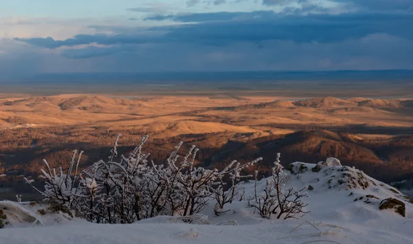 First snow on hills — Stock Photo, Image