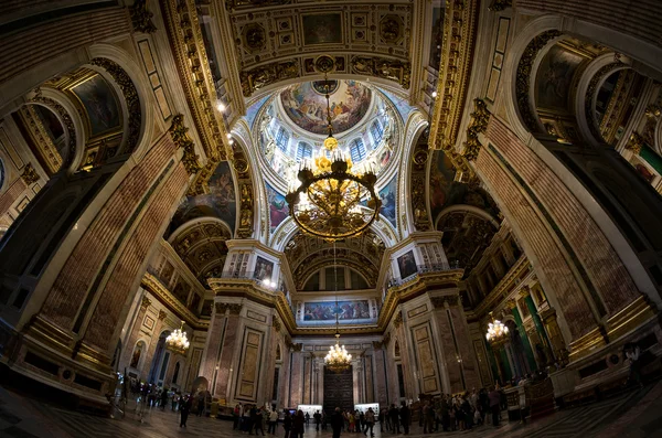 Interior da Catedral de São Isaac em São Petersburgo Fotografia De Stock