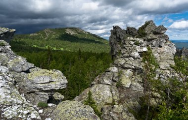 Rocks in Ural mountains clipart