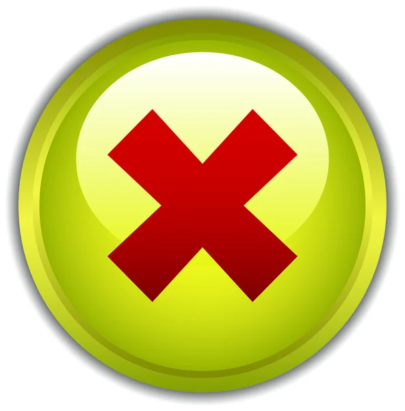 Botón icono de error sobre fondo blanco — Foto de Stock