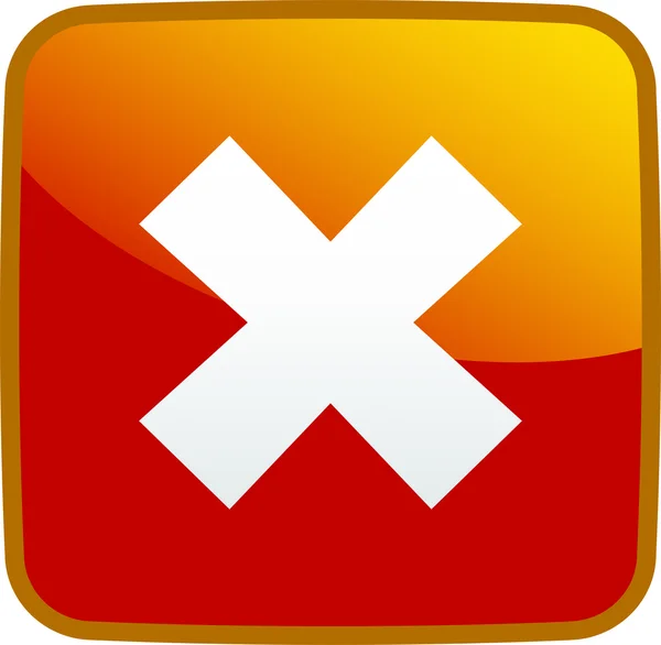 Botão ícone de erro no fundo branco — Fotografia de Stock