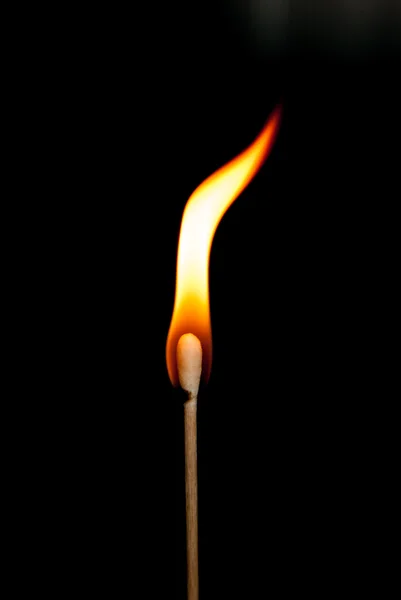 Background with m Fire flames on black background — Stock Photo, Image