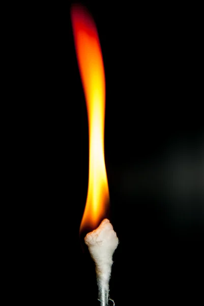 Background with m Fire flames on black background — Stock Photo, Image