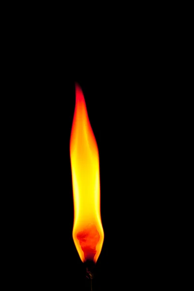 Background with m Fire flames on black background — Stock Photo, Image