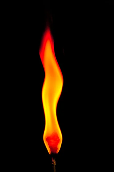 Background with m Fire flames on black background — Stock Photo, Image
