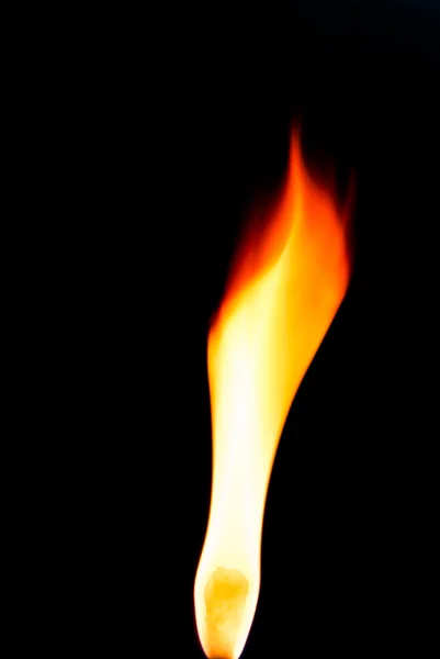 Background with m Fire flames on black background — Stock Photo, Image