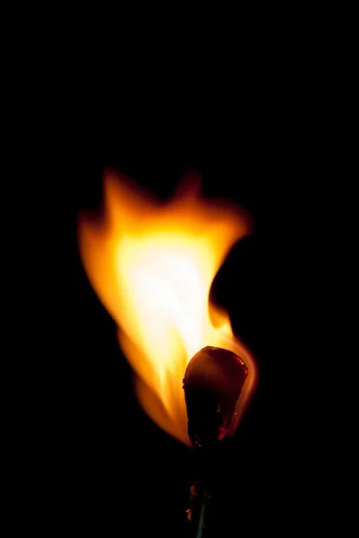 Background with m Fire flames on black background — Stock Photo, Image