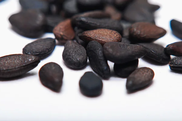 Pile of black sesame seeds isolated on white background — Stock Photo, Image