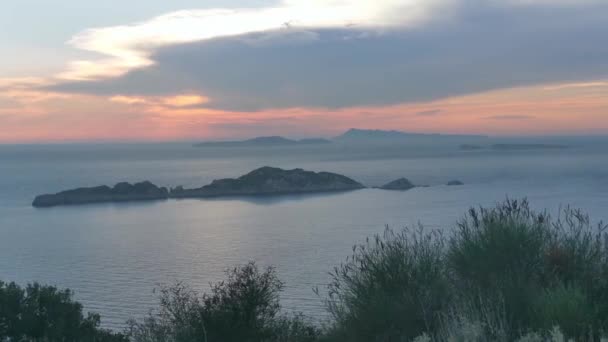 Costa Rocosa Isla Corfú Grecia — Vídeo de stock