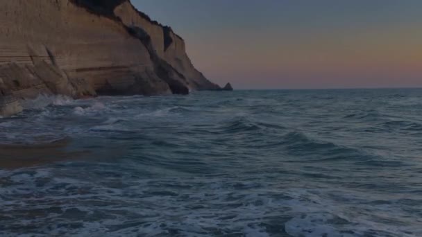 Costa Corfù Alte Scogliere Nord Isola Grecia — Video Stock