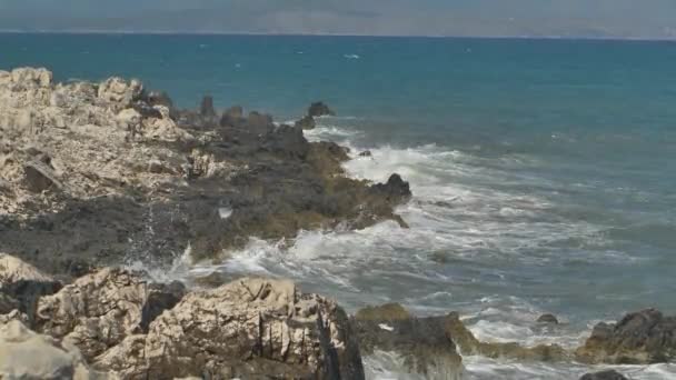 Costa Rocosa Isla Corfú Grecia — Vídeos de Stock