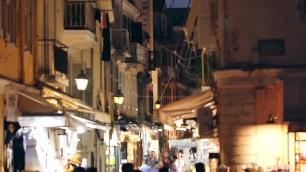 Korfu Kasabası Sokakları Korfu Eski Kentinin Mimarisi Yunanistan — Stok video