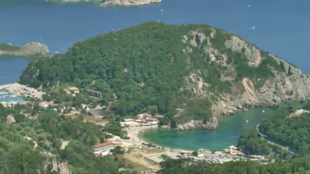 Costa Rochosa Ilha Corfu Grécia — Vídeo de Stock