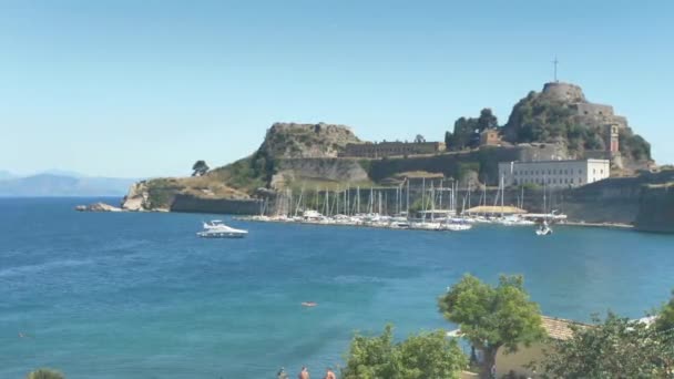 Costa Rocciosa Dell Isola Corfù Grecia — Video Stock