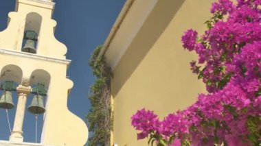 Manastır Paleokastritsa çan kulesi Korfu Adası, Yunanistan