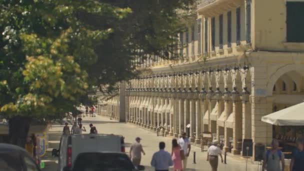 Вулиці Міста Корфу Архітектура Старого Міста Корфу Греція — стокове відео