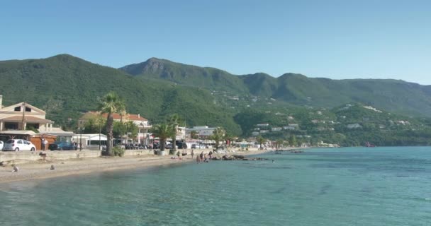 Hermosa Playa Isla Corfú Grecia — Vídeo de stock