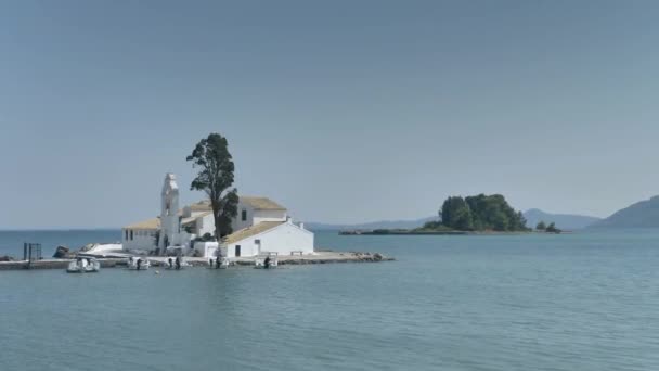 Monuments Île Corfou Monastère Vlacherna Grèce — Video