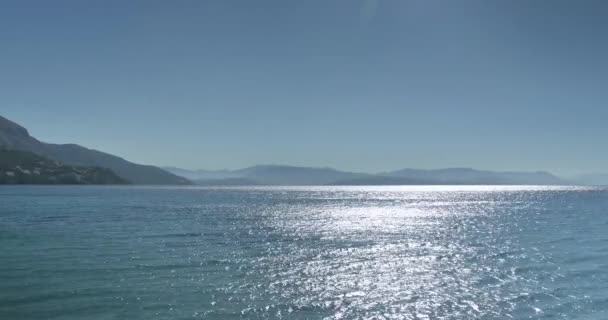 Felsige Küste Der Insel Korfu Griechenland — Stockvideo